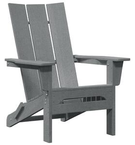 VidaXL Összecsukható Adirondack szék Világosszürke 74.5x80.5x90 cm HDPE