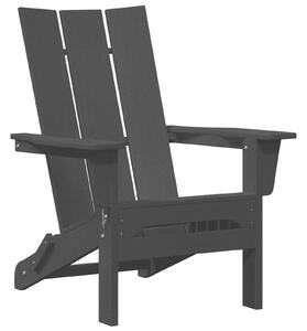VidaXL összecsukható Adirondack szék fekete 74,5x80,5x90 cm HDPE