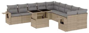 VidaXL Polyrattan Kerti Ülőgarnitúra - 11 részes - Bézs