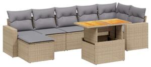VidaXL Polyrattan Kerti Ülőgarnitúra - 8 részes - Bézs