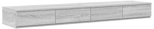 VidaXL Ágyfiókok fiókkal Szürke sonoma 150 x 36.5 x 16.5 cm Faanyag