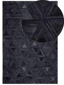Fekete bőrszőnyeg 160 x 230 cm KASAR