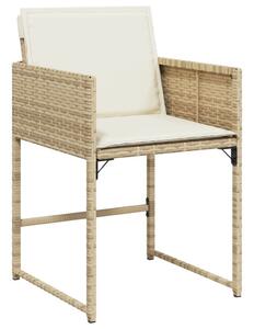 VidaXL Polyrattan Kerti Étkezőgarnitúra - 11 részes - Bézs