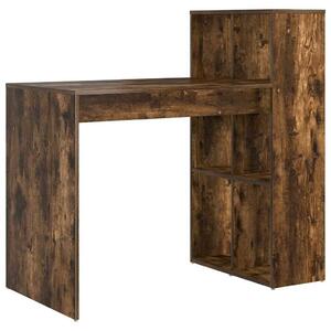 VidaXL Asztal polcokkal Füstölt tölgy 108 x 55 x 103.5 cm Faanyag