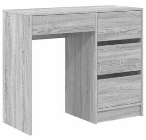 VidaXL Asztal fiókkal Szürke Sonoma 90 x 37.5 x 75 cm Faanyag
