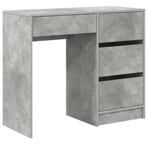 VidaXL Asztal fiókkal tárolóval Beton Szürke 90 x 37.5 x 75 cm Faanyag