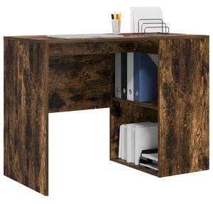 VidaXL Íróasztal polcokkal Füstölt tölgy 102 x 50 x 75 cm Faanyag