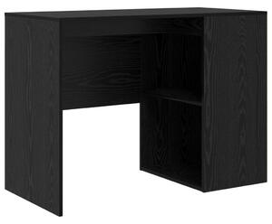 VidaXL Íróasztal polcokkal Musta tammi 102 x 50 x 75 cm Faanyag