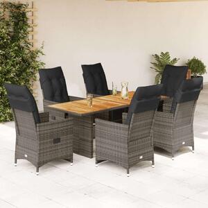 VidaXL Polyrattan Kerti Bútor - 7 Részes Bisztrókészlet