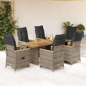 VidaXL Polyrattan Kerti Bútor - 7 részes Bisztrókészlet