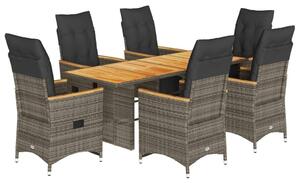 VidaXL Polyrattan Kerti Bútor - 7 részes Bisztrókészlet