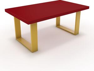 Dohányzóasztal - Antara festett arany lábbal - Chilli piros 100x60