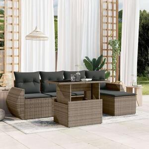 VidaXL Polyrattan Kerti Ülőgarnitúra - 6 részes - Szürke
