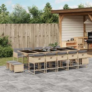 Polyrattan Kerti Étkezőgarnitúra - 15 részes