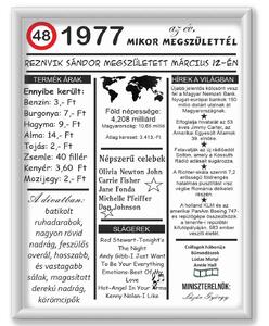 Elegáns Születésnapi Oklevél - Egyedi Adatokkal - dekortábla