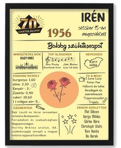 1956 - Ünnepi Időutazás Egyedi Díszoklevél Hölgyeknek (70) - dekortábla