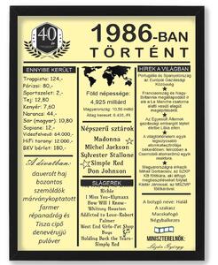 Születésnapi köszöntő újság (1986) - 40. születésnapra: Az év híreivel - dekortábla
