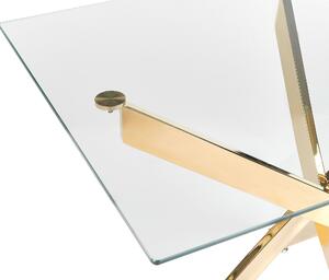 Arany étkezőasztal üveglappal 120 x 70 cm MARAMO