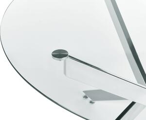 Ezüst étkezőasztal üveglappal ⌀ 120 cm MARAMO