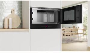 Bosch Serie 8 BFR7221B1 mikróhullámú sütő Beépített Egyszerű mikrohullámú sütő 21 L 900 W Fekete