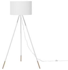 Háromlábú fehér fém állólámpa 157 cm TOBOL