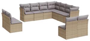VidaXL Polyrattan Kerti Ülőgarnitúra - Bézs - 11 részes