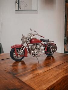 Motor modell - Vintage dekoráció - Piros - 27 cm