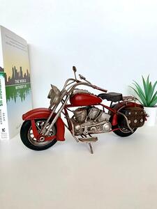 Motor modell - Vintage dekoráció - Piros - 27 cm