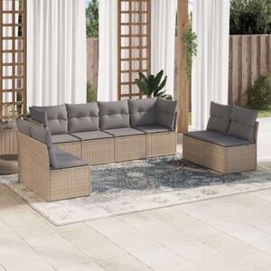VidaXL Polyrattan Kerti Ülőgarnitúra - Bézs - 8 részes