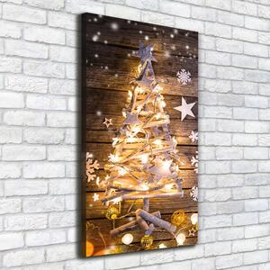 Vászonkép nyomtatás Karácsonyfa világít