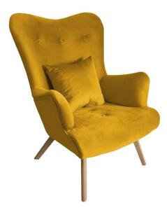 Fotel Clovis 102, 76x90x100cm, Lábak: Fa,Bükkfa