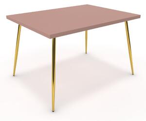 Étkezőasztal - Manu arany lábbal - Antik rózsaszín 120x90
