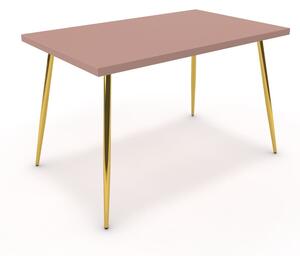 Étkezőasztal - Manu arany lábbal - Antik rózsaszín 120x75