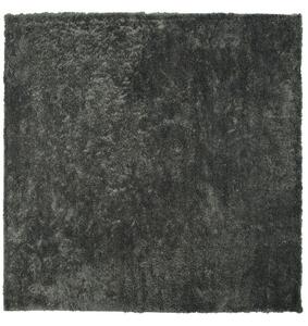 Sötétszürke hosszú szálú szőnyeg 200 x 200 cm EVREN