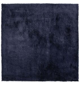 Sötétkék hosszú szálú szőnyeg 200 x 200 cm EVREN