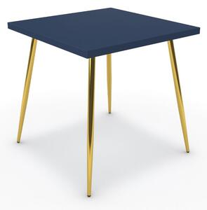 Étkezőasztal - Manu arany lábbal - Tiroli kék 75x75