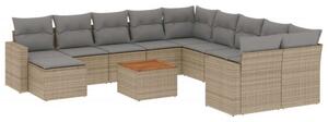 VidaXL Polyrattan Kerti Ülőgarnitúra - 12 részes - Bézs