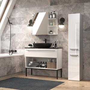 Nel IV fürdőszoba szekrény, fényes fehér