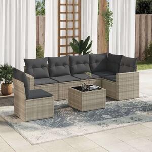 VidaXL Polyrattan Kerti Ülőgarnitúra - 7 részes