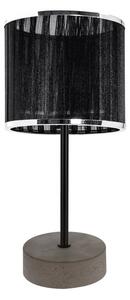 Mila asztali lámpa E14-es foglalat, 1 izzós, 25W szürke-fekete