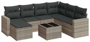 VidaXL Polyrattan Kerti Ülőgarnitúra - 8 részes