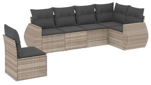 VidaXL Polyrattan Kerti Ülőgarnitúra - 6 részes