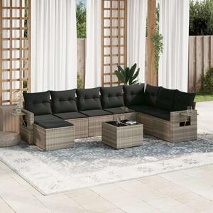 VidaXL Polyrattan Kerti Ülőgarnitúra - 9 részes