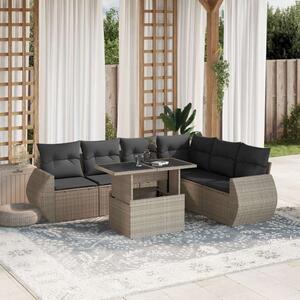VidaXL Polyrattan Kerti Ülőgarnitúra - 7 részes