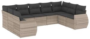 VidaXL Polyrattan Kerti Ülőgarnitúra - 9 részes szett