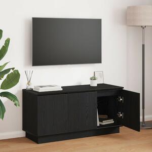 TV szekrény Fekete 100x38x49 cm Mérnöki fa
