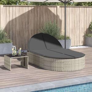 VidaXL Dupla Napozóágy - Polyrattan - 200cm