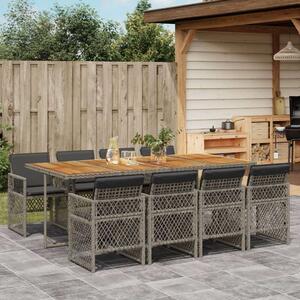 VidaXL Polyrattan Kerti Étkezőgarnitúra - 9 részes