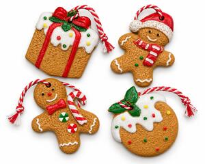 Szett 4 db karácsonyi dísz COOKIE CHRISTMAS 6 cm