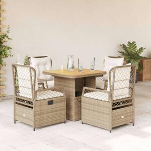 VidaXL Kerti Étkezőgarnitúra - Polyrattan - 5 részes